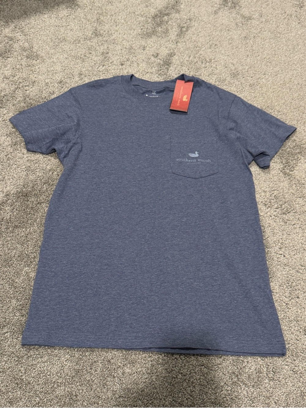 Southern Marsh 🌾 | NWT Men's Heather Navy Pocket T-Shirt